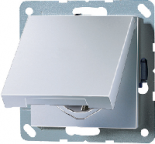 Штепсельная розетка SCHUKO 16A 250V~ с откидной крышкой; алюминий