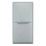 Axolute Кнопка 1Р (NO) 16 А 250 В~ 1 модуль, винтовые клеммы, дизайн AXIAL, цвет алюминий