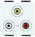 LivingLight Разъем 3xRCA, цвет белый