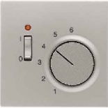 JUNG LS 990 EdelstahlНакладка термостатакомнатного с выключателем(мех TR231U,TR241U) (ESTR231PL)