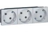 Розетка Legrand Mosaic 3х2К+3 45° белая 6М