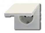 JUNG LS 990 БежРозетка с крышкой и шторками (LS520KLKI)