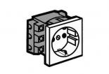 Розетка Legrand Mosaic DLP 2К+3 белая со шторками 2М
