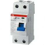 Выключатель дифференциальный двухполюсный (УЗО) ABB F202 16А AC10