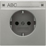 JUNG LS 990 Беж Розетка Schuko 16Ф 250V~ с полем для надписи (AL2520NAKO)