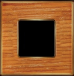 Рамка на 2 поста, VINTAGE WOOD, гор./верт, цвет CHERRY- Bright Gold