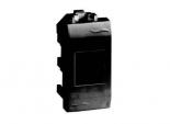 Компьютерная розетка RJ-45, кат.5E (разъем AMP), DKC Brava 1 модуль черная