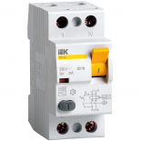 Выключатель дифференциальный двухполюсный (УЗО) IEK ВД1-63 100А AC30